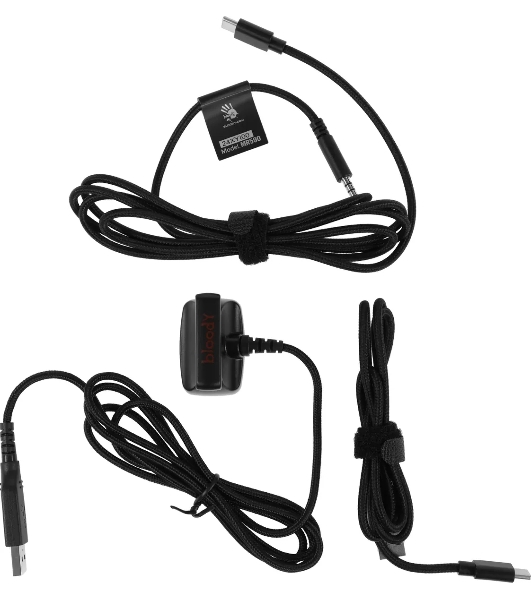 Гарнитура Bloody MR590 Sports чёрный, беспроводная + проводная, Bluetooth, до 35 ч