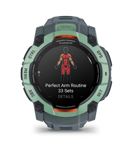 Умные часы Garmin Instinct 3 AMOLED 50mm, 1.3' AMOLED, ANT+, Bluetooth, 10 ATM, нео тропик / серый