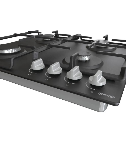 Газовая варочная панель Gorenje G641EXB, 4 конфорки, металл, черный