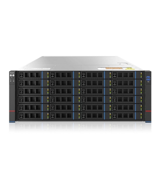 Серверная платформа Gooxi SR401-D24RE-G2 AMD Genoa 4U Expander Backplane 24 2.5/3.5 SAS/SATA Hard Drive Bay Server Barebone + 800W CRPS modules + standard rail kit