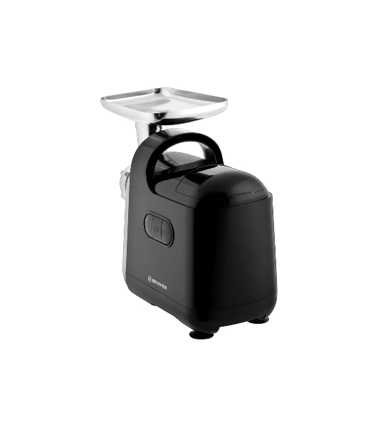 Мясорубка электрическая BRAYER BR1602 чёрный, 2000 Вт, 2.0 кг/мин, реверс, защита от перегрузки, металлический лоток, насадки - 6