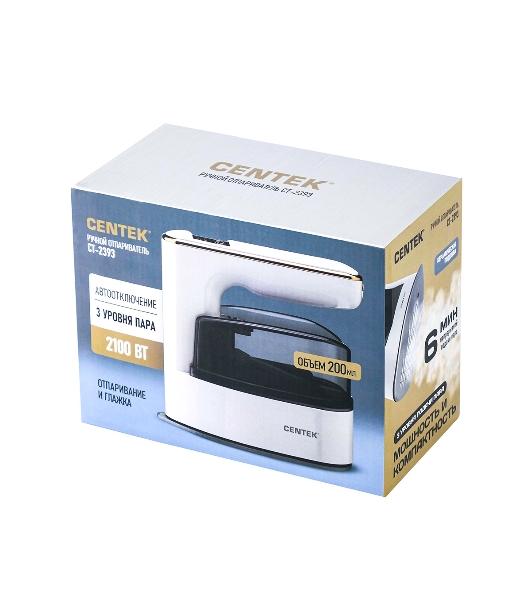Отпариватель Centek CT-2393 белый, 2100 Вт, 45 г/мин, 200 мл