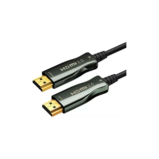 Кабель HDMI Wize AOC-HM-HM-15M оптический, 15 м, 4K/60HZ 4:4:4, v.2.0, ARC, 19M/19M, HDCP 2.2, Ethernet, черный, коробка