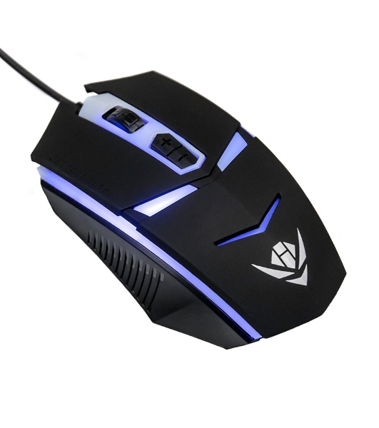 Мышь проводная Nakatomi MOG-02U черный, 1600 dpi, USB, кнопки - 5