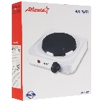 Плита настольная электрическая Atlanta ATH-1736 белый, 1.5 кВт, ТЭН, конфорки - 1, эмаль, поворотные переключатели, фото2
