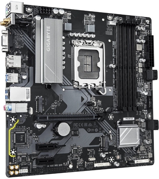 Материнская плата Gigabyte B760M D3HP WIFI6, LGA 1700, Intel B760, 4xDDR5, 4xSATA, 2xM.2, 1xPCIe 4.0 x16, 1xPCIe 4.0 x4, 1xHDMI, 1xDP, 1x2.5Gb LAN, Wi-Fi 6, Bluetooth 5.3, 1xUSB-C 10Gbps, 1xUSB-A 10Gbps, 4xUSB-A 5Gbps, 2xUSB-A 2.0, 1xPS/2, 3x3.5 мм, 7.1, mATX