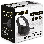 Гарнитура ExeGate Office HS-102S чёрный, проводная, 3.5 мм, накладные, регулятор громкости, фото 1