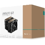Кулер для процессора DEEPCOOL AK620 G2 LGA1851/1700/1200/115X/AM5/AM4 (8шт/кор, TDP 260W, PWM, DUAL Fan 120мм, 6 тепл. трубок, Copper Base, Wood-grain top cover, черный) RET (R-AK620G2-BKNNMN-GJD), фото2