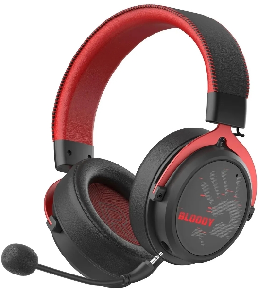 Гарнитура Bloody MR590 Sports Red красный/чёрный, беспроводная + проводная, Bluetooth, до 35 ч