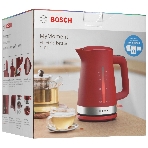 Электрочайник Bosch TWK4M224 красный, 1.7 л, 2200 Вт, скрытый нагревательный элемент, фото6