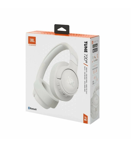 Беспроводные/проводные наушники JBL Tune 720BT белый, полноразмерные, Bluetooth 5.3 + проводной, до 76 ч