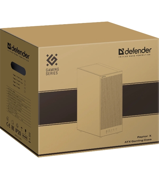 Компьютерный корпус Defender RaptorX черный,ATX,4fans,switchM/BSync