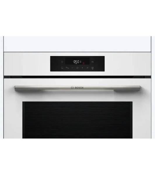 Духовой шкаф электрический Bosch HJG852YW0T Serie 6, 60 см, 66 л, белый,сенсорное управление, 8 режимов+AutoPilot 30(30 автоматических программ), LCD-дисплей, галогенное освещение, самоочистка EcoClean,Soft Open and Soft Close door,телескопические направляющие на 2 уровнях