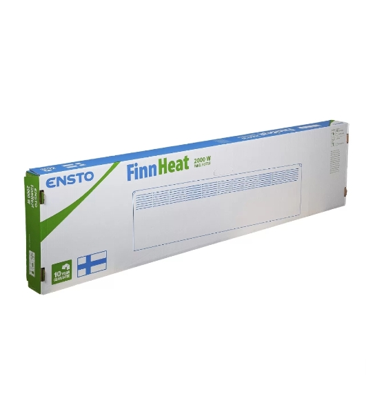 Конвектор электрический Ensto FinnHeat EPHBM20PR белый, 2000 Вт, 32 м2, термостат