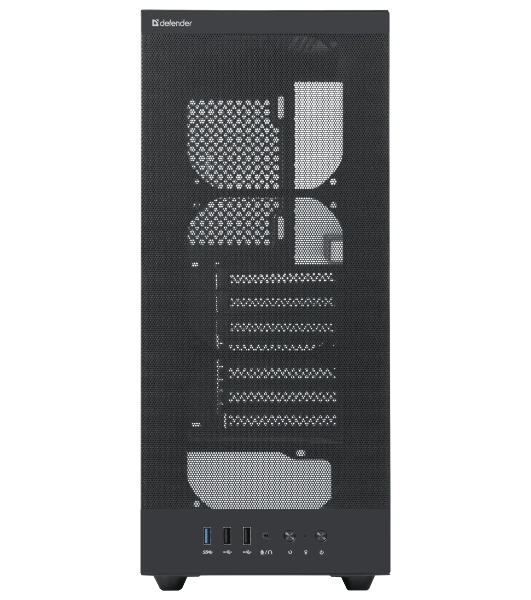 Компьютерный корпус Defender RaptorX черный,ATX,4fans,switchM/BSync