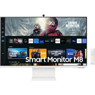 Монитор 32' Samsung M8 S32DM801UIXCI VA 3840x2160, 60 Гц, 4 мс, 16:9, 400 кд/м², 1xHDMI, 2xUSB-A, 1xUSB-C, белый