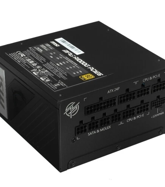Блок питания MSI MPG A1000G RTL, 1000Вт, 80 PLUS Gold, модульный, RTL