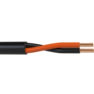 Кабель акустический 100 м, 13 AWG ССА, 2,5 мм2, диаметр 9.8мм, экран, медь 49 x 0.25 мм, черный, бухта