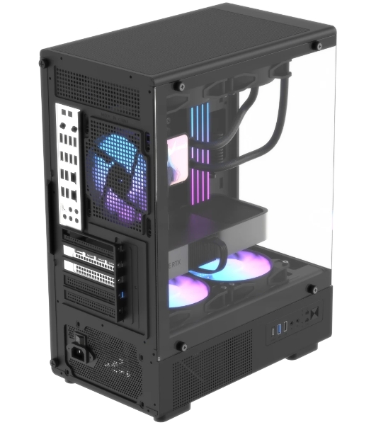 Корпус Formula Crystal Z1CM Plus AR v2 черный без БП mATX 5x120мм 1xUSB3.0 audio bott PSU