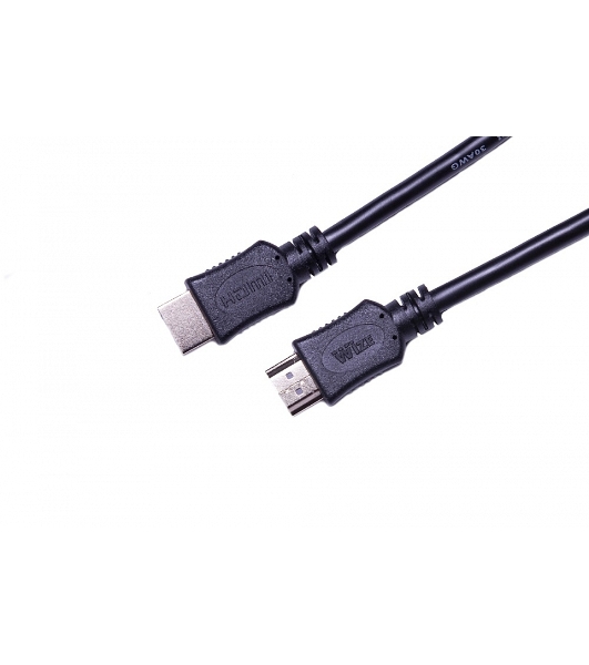 Кабель HDMI C-HM-HM-7.5M Wize, 7.5 м, v.2.0, 19M/19M, позол.разъемы, экран, черный, пакет