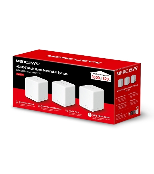 Бесшовный Mesh роутер Mercusys Halo H30G(3-pack) AC1300 10/100/1000BASE-TX