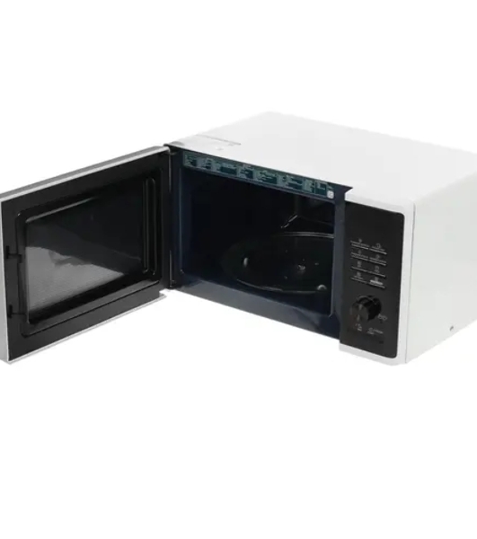 Микроволновая печь Samsung MG23K3515AW/BW белый/черный, 23 л, 800 Вт, переключатели - кнопки, поворотный механизм