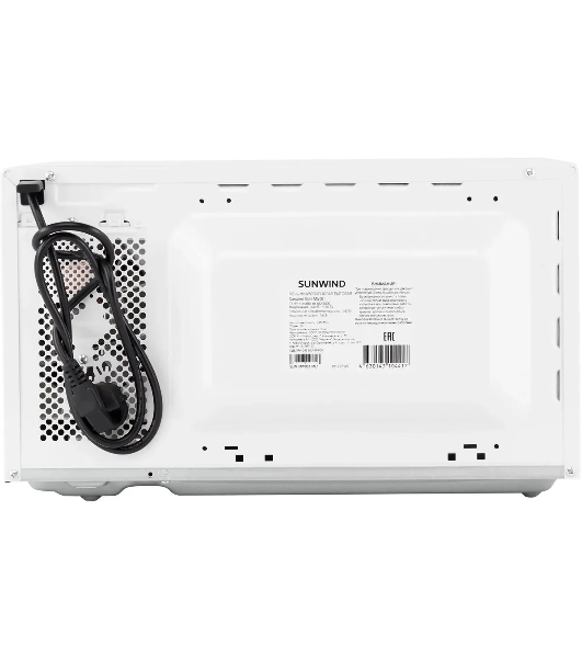 Микроволновая печь SunWind SUN-MW051 белый, 20 л, 700 Вт, переключатели - поворотный механизм