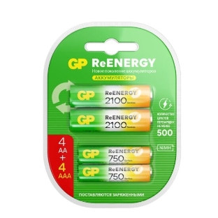 Аккумулятор GP 210AAHC АА+75AAAHC AAA NiMH 2000mAh (4шт)