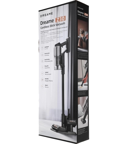 Пылесос вертикальный DREAME Z-Series Z30 черный, питание от аккумулятора, 855 Вт, уборка сухая, пылесборник 0.6 л