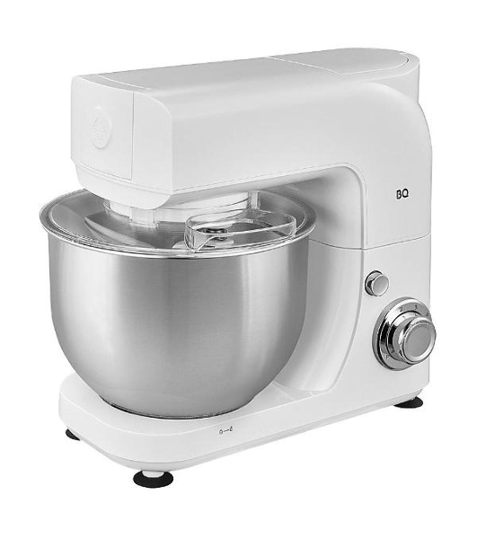 Планетарный миксер BQ MX520 White. Макс. мощность: 1600 Вт, Регулировка скорости: 6 скоростей + импульсный режим