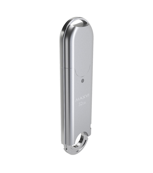 Флешка USB Maxvi P2 (FD32GBUSB20C10P2 silver), 32Gb, USB 2.0, R/W 12/5, серебристый