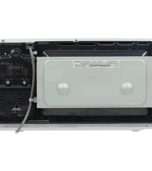 Микроволновая печь Samsung MG23K3515AW/BW белый/черный, 23 л, 800 Вт, переключатели - кнопки, поворотный механизм
