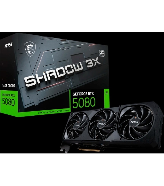 Видеокарта MSI GeForce RTX 5080 16G SHADOW 3X