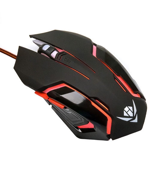 Мышь проводная Nakatomi MOG-20U черный, 2400 dpi, USB, кнопки - 6