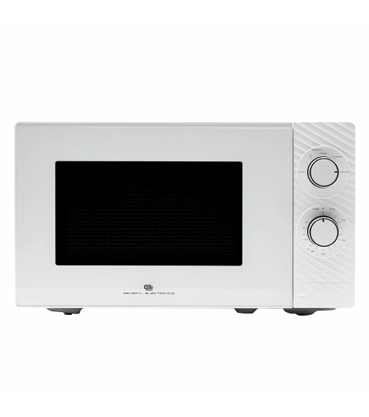 Микроволновая печь General Electronics GE-MS120W белый, 20 л, 700 Вт, переключатели - поворотный механизм