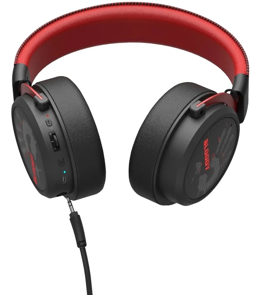 Гарнитура Bloody MR590 Sports Red красный/чёрный, беспроводная + проводная, Bluetooth, до 35 ч
