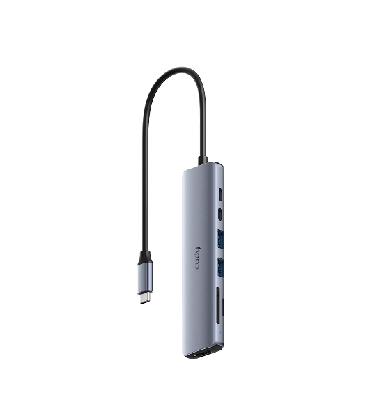 USB-концентратор CUDY UH407, USB Type-C, HDMI, microSD/SD, адаптер/USB Type-C