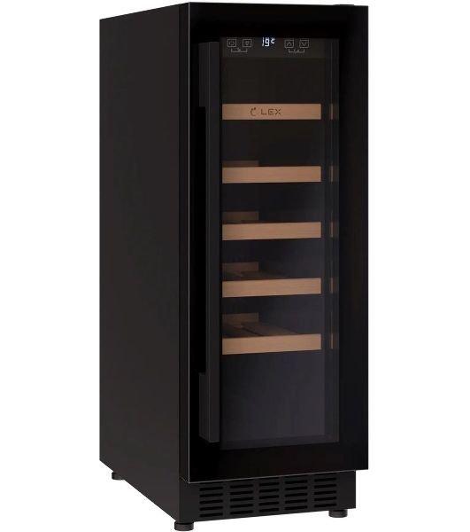 Винный шкаф LEX LWD3020BL черный, 56 л, 1 отсек, 20 бут.
