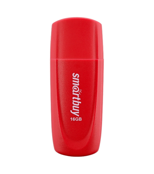 Флешка USB Smartbuy Scout Red (SB016Gb2SCR), 16Gb, USB 2.0, R/W 15/8, красный