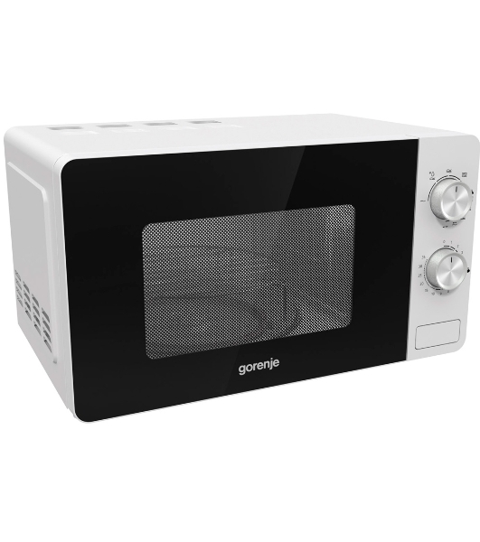 Микроволновая печь Gorenje MO20E2W белый, 20 л, 800 Вт, переключатели - поворотный механизм