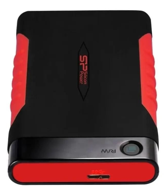 Внешний HDD 2.5' Silicon Power Armor A15, 2TB, USB 3.2 Gen 1 Type-A, 5400 rpm, черно-красный