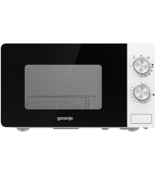 Микроволновая печь Gorenje MO20E2W белый, 20 л, 800 Вт, переключатели - поворотный механизм