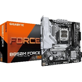 Материнская плата Gigabyte B850M FORCE, AM5, AMD B850, 2xDDR5, 4xSATA, 3xM.2, 1xPCIe 5.0 x16, 1xPCIe 4.0 x4, 1xHDMI, 1xDP, 1x2.5Gb LAN, 1xUSB-C 5Gbps, 1xUSB-A 10Gbps, 2xUSB-A 5Gbps, 2xUSB-A 2.0, 3x3.5 мм, 7.1, mATX