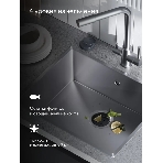 Измельчитель пищевых отходов Tuvio KDА25H11 с автоматической подачей воды и подсветкой, фото3