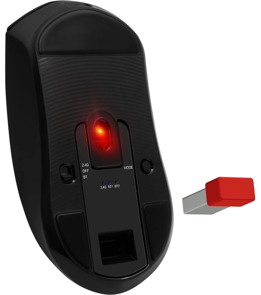 Мышь беспроводная/проводная Defender Hyperion GM-119 черный, 12000 dpi, радиоканал, Bluetooth, USB, кнопки - 6