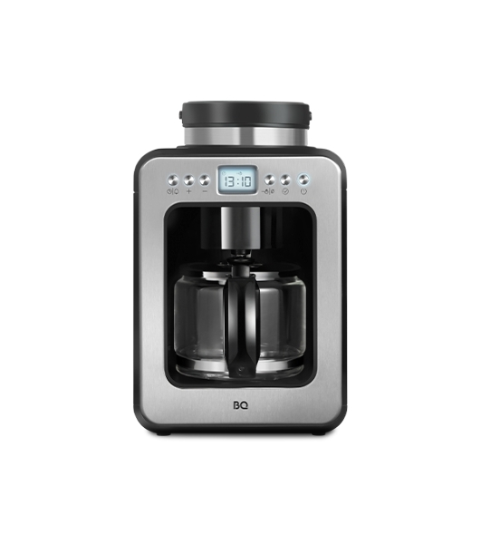 Кофеварка капельная BQ CM7001 серебристый/черный, исп. кофе - молотый/зерновой, 0.6 л, 600 Вт
