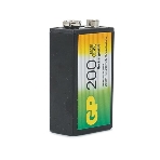 Батарейка аккумуляторная GP, Крона (20R8H, 6F22), Ni-Mh, 200 mAh, 1 шт., в блистере, 20R8H-2CRU1, фото3