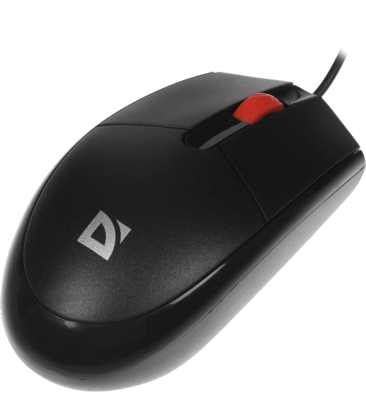 Мышь проводная Defender Delta MM-523 черный, 1000 dpi, USB, кнопки - 3