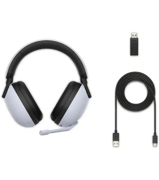 Гарнитура Sony INZONE H9 белый, беспроводная + проводная, Bluetooth, до 32 ч, подсветка