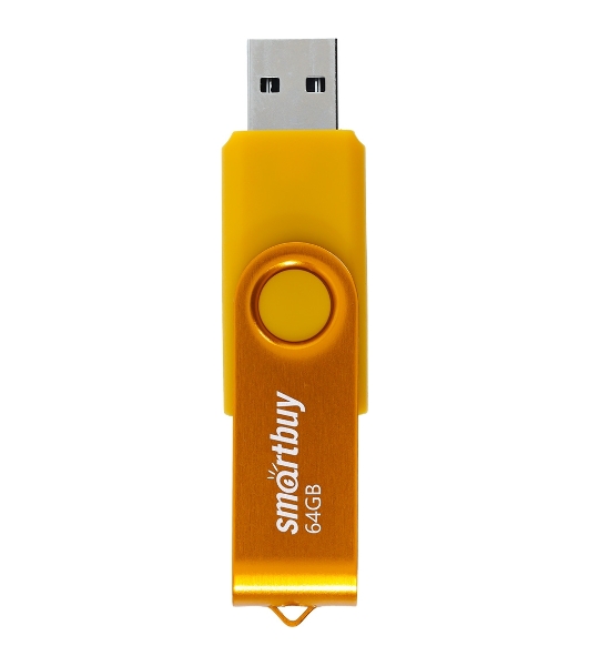 Флешка USB Smartbuy Twist Yellow (SB064Gb2TWY), 64Gb, USB 2.0, R/W 20/10, желтый